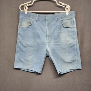 Vintage Dad Shorts Sport-a-bouts Blue Jean Denim Cut Off Hemmed Distressed USA